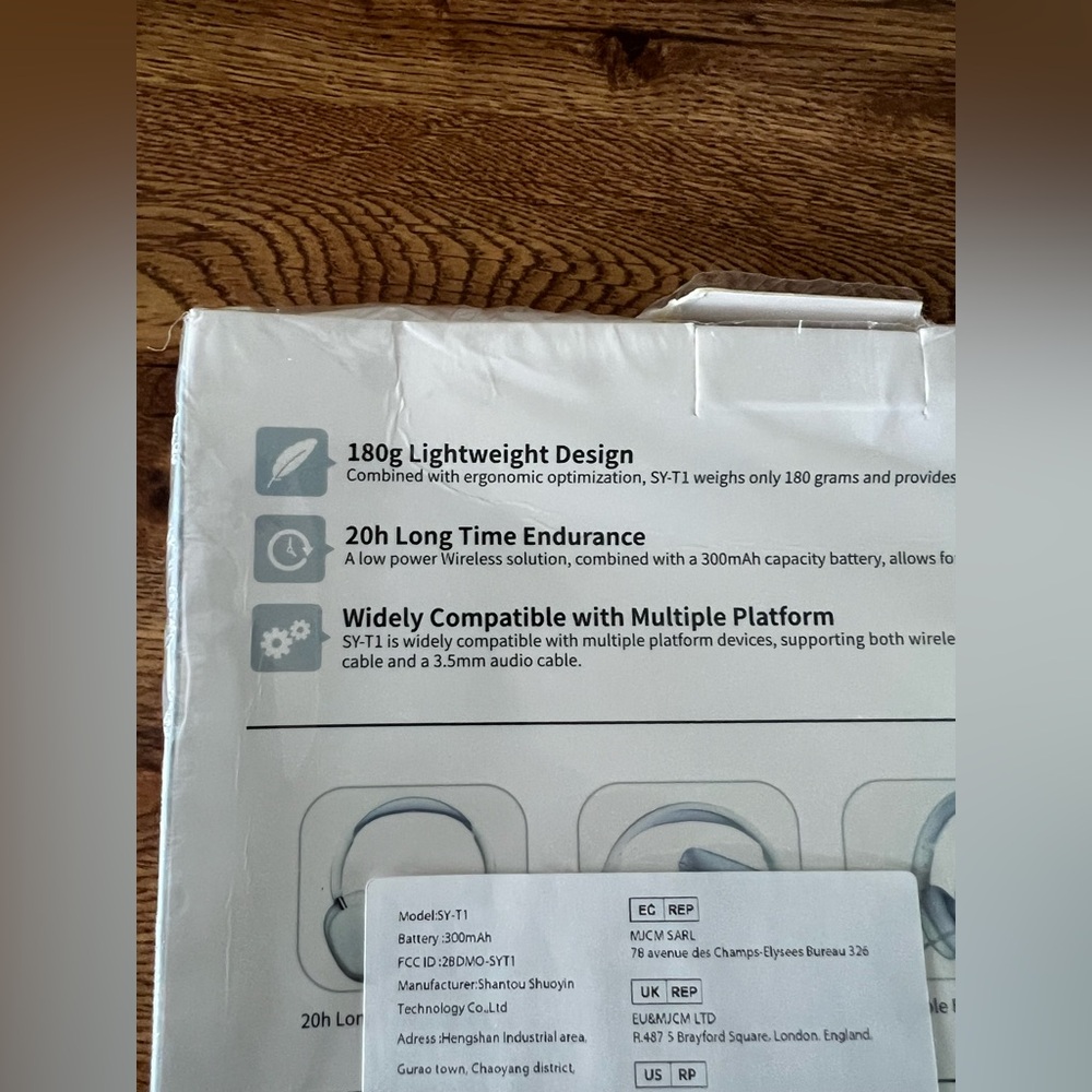 SY-T1 Wireless Headphones Bluetooth 5.3 Blue New - Picture 6 of 6